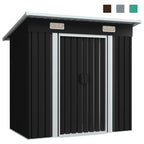 vidaXL Outdoor Storage Shed Garden Shed Patio Metal Storage Backyard Shed Lootquake LLC