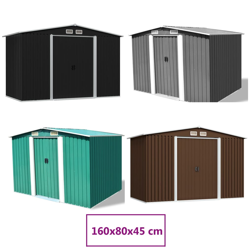vidaXL Outdoor Storage Shed Garden Shed Patio Metal Storage Shed Backyard Shed Lootquake LLC