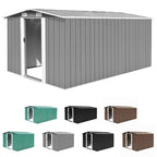 vidaXL Outdoor Storage Shed Garden Shed Metal Storage Backyard Patio Shed Lootquake LLC