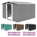vidaXL Outdoor Storage Shed Garden Shed Metal Storage Backyard Patio Shed Gray Lootquake LLC