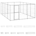 vidaXL Outdoor Dog Kennel Dog Pen Pet Crate Kennel Cage Fence for Yard Steel Lootquake LLC