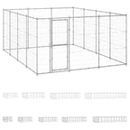 vidaXL Outdoor Dog Kennel Dog Pen Pet Crate Kennel Cage Fence for Yard Steel Lootquake LLC