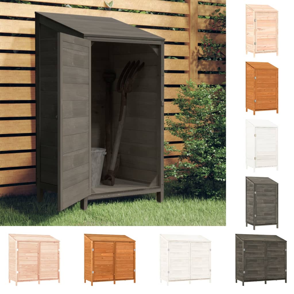 vidaXL Outdoor Storage Shed Garden Shed Wooden Storage Shed Solid Fir Wood Lootquake LLC