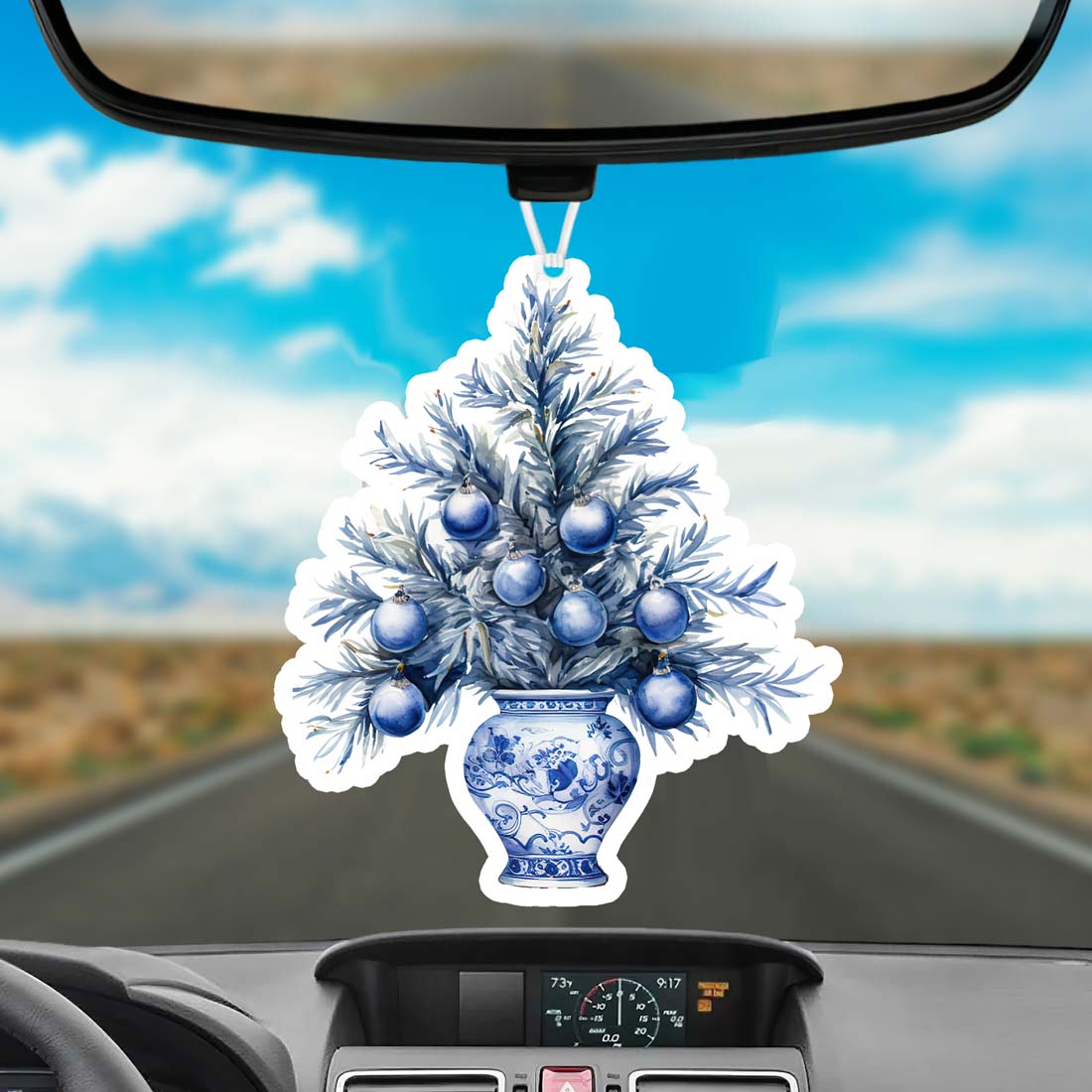 Chinoiserie Vase Hanging Air Freshener For Car Home Office Scented Decorative Preorder BandsCo Straps