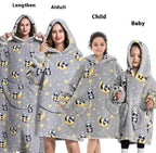 Lazy Blanket Hoodie Family Party Gift Pi-Mart