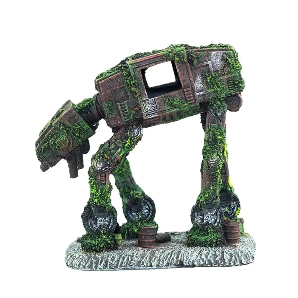 YZHZOM at-at walker Aquarium Decorations cool fish tank decorations atat walker aquarium decor aquarium Castle decor Betta Fish Hide Cave Ornament war aquarium decor Lootquake LLC