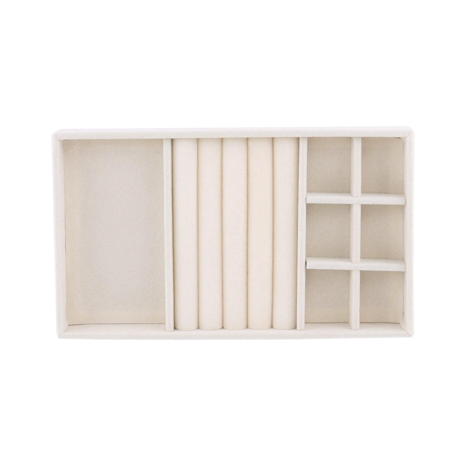 Velvet Jewelry Box Display Tray Drawer Storage Jewelry Holder For Ring Earrings Necklace Bracelet Soft Velvet Organizer Case Velvet Display Holder for Earrings Ring Bracelet Necklace Stevvex