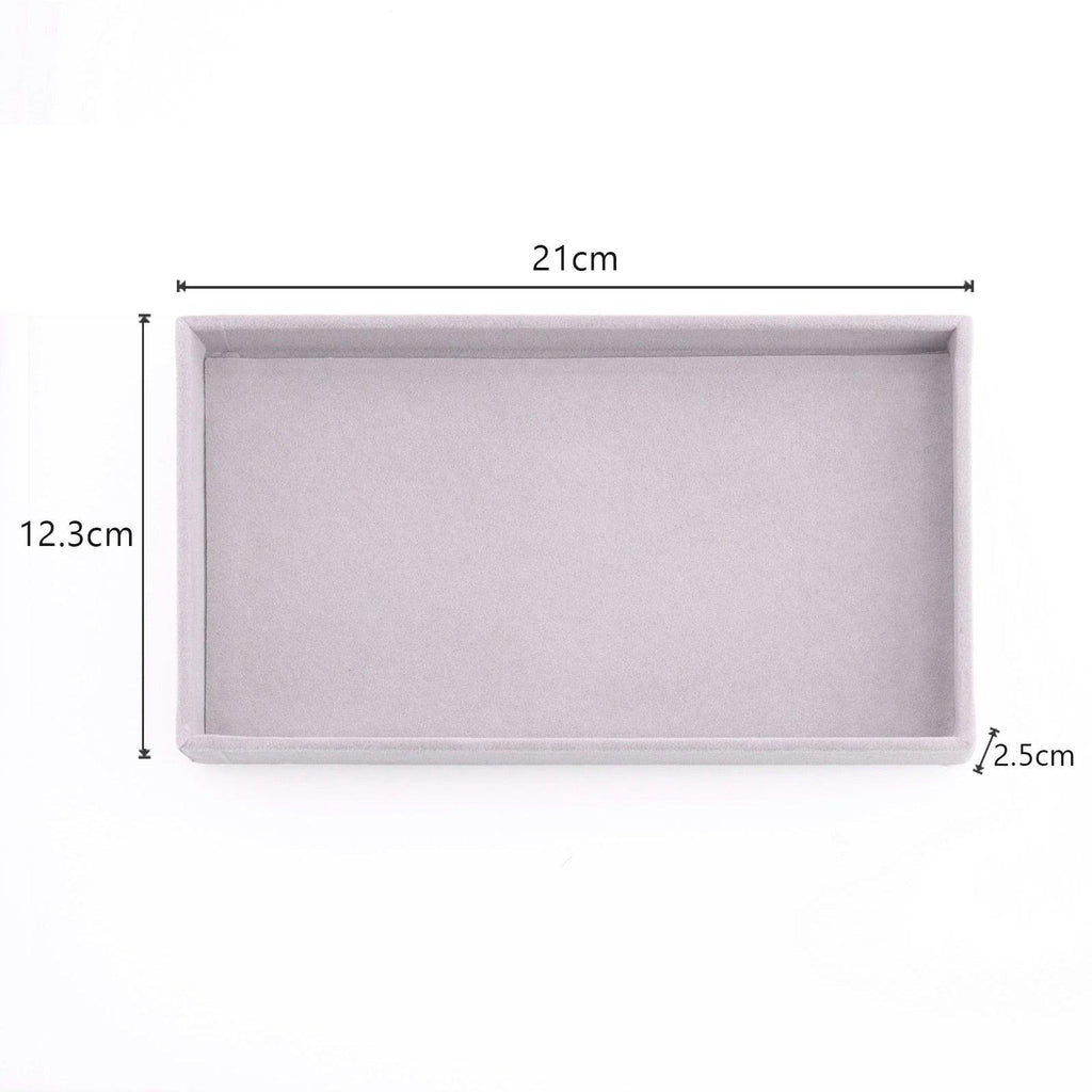 Velvet Jewelry Box Display Tray Drawer Storage Jewelry Holder For Ring Earrings Necklace Bracelet Soft Velvet Organizer Case Velvet Display Holder for Earrings Ring Bracelet Necklace Stevvex