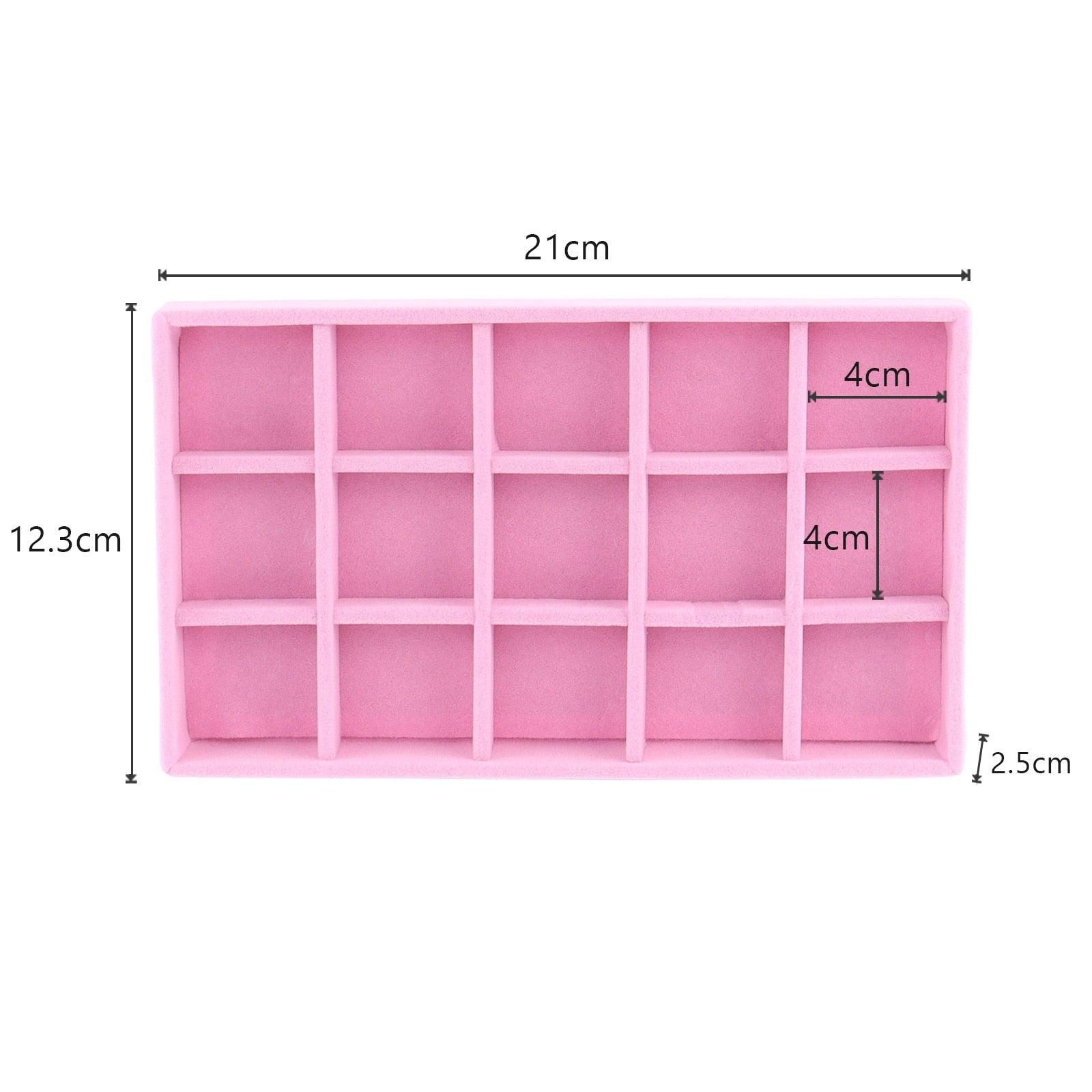 Velvet Jewelry Box Display Tray Drawer Storage Jewelry Holder For Ring Earrings Necklace Bracelet Soft Velvet Organizer Case Velvet Display Holder for Earrings Ring Bracelet Necklace Stevvex