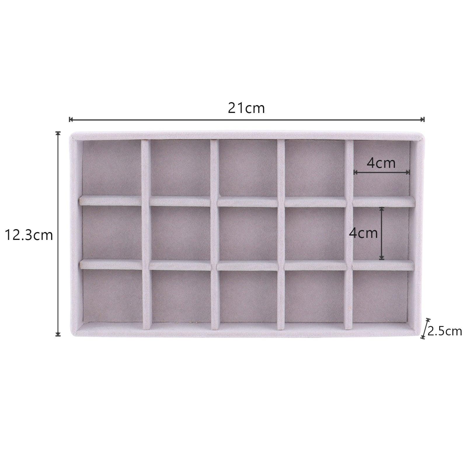 Velvet Jewelry Box Display Tray Drawer Storage Jewelry Holder For Ring Earrings Necklace Bracelet Soft Velvet Organizer Case Velvet Display Holder for Earrings Ring Bracelet Necklace Stevvex