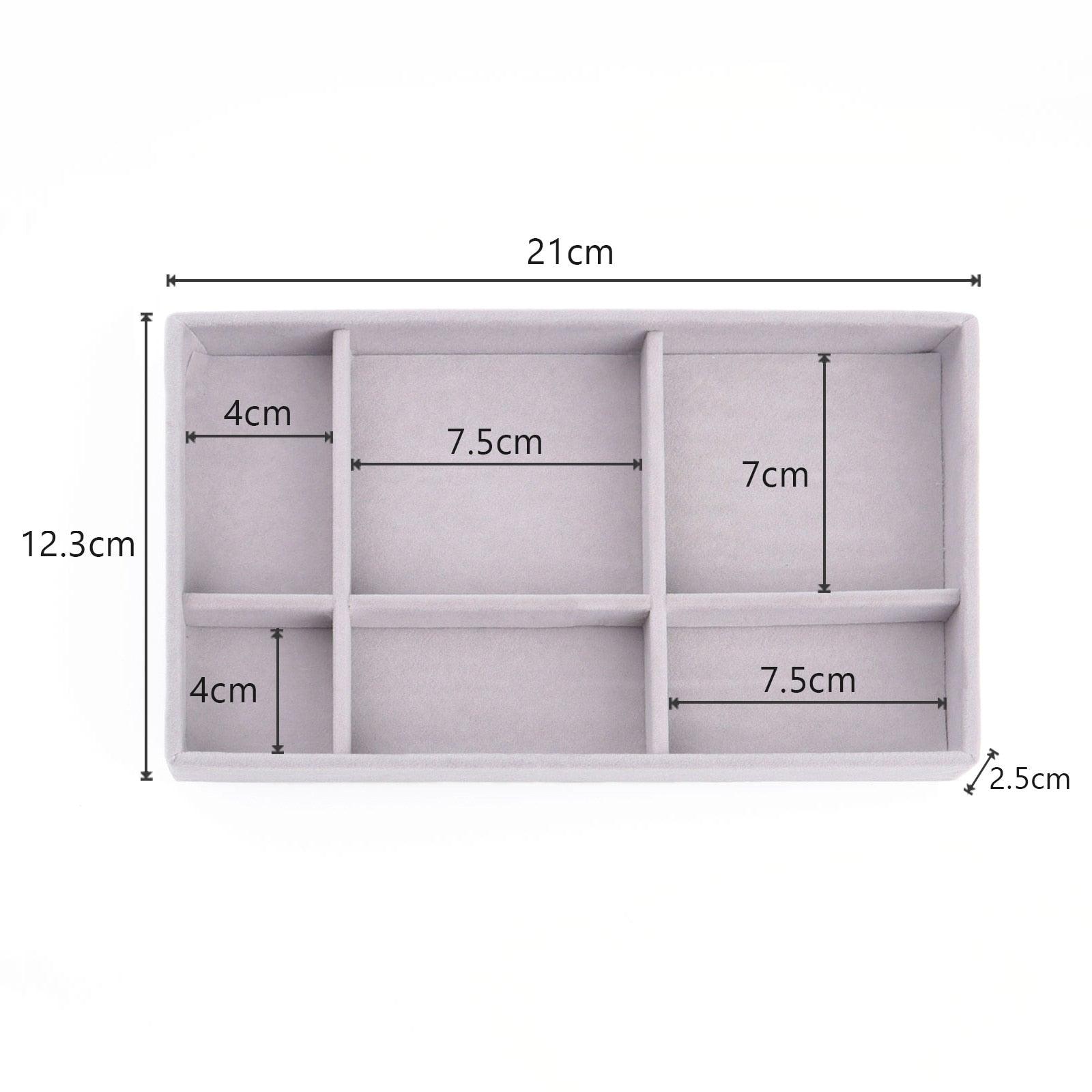 Velvet Jewelry Box Display Tray Drawer Storage Jewelry Holder For Ring Earrings Necklace Bracelet Soft Velvet Organizer Case Velvet Display Holder for Earrings Ring Bracelet Necklace Stevvex