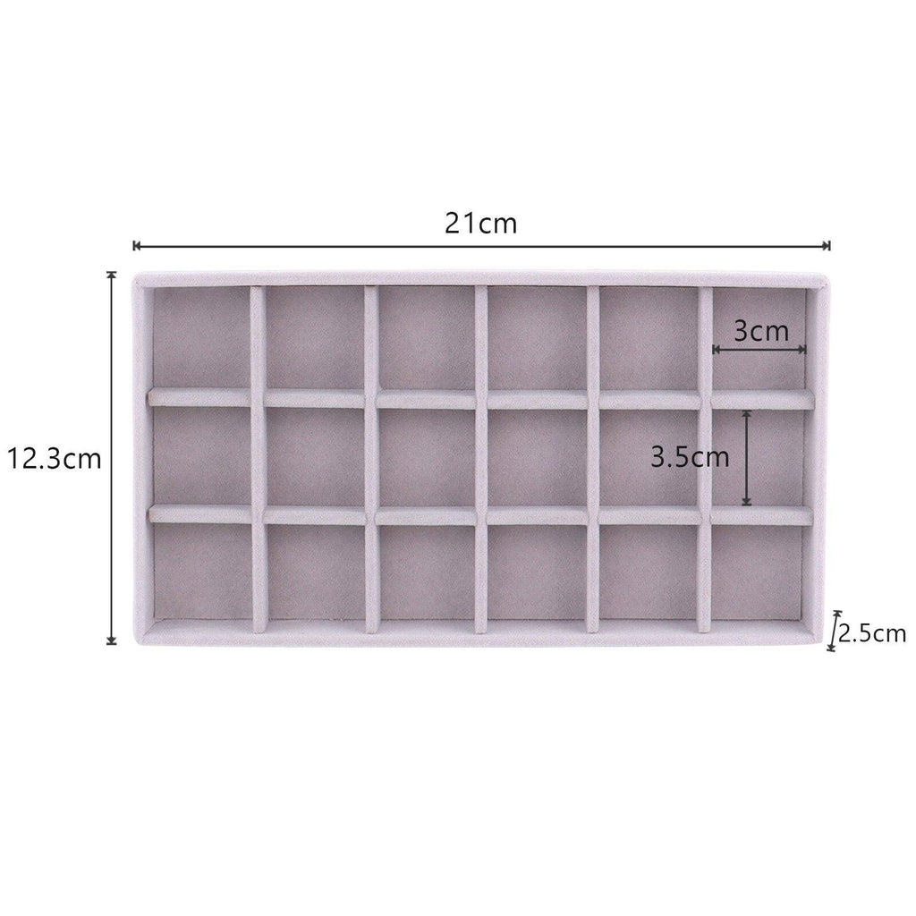 Velvet Jewelry Box Display Tray Drawer Storage Jewelry Holder For Ring Earrings Necklace Bracelet Soft Velvet Organizer Case Velvet Display Holder for Earrings Ring Bracelet Necklace Stevvex
