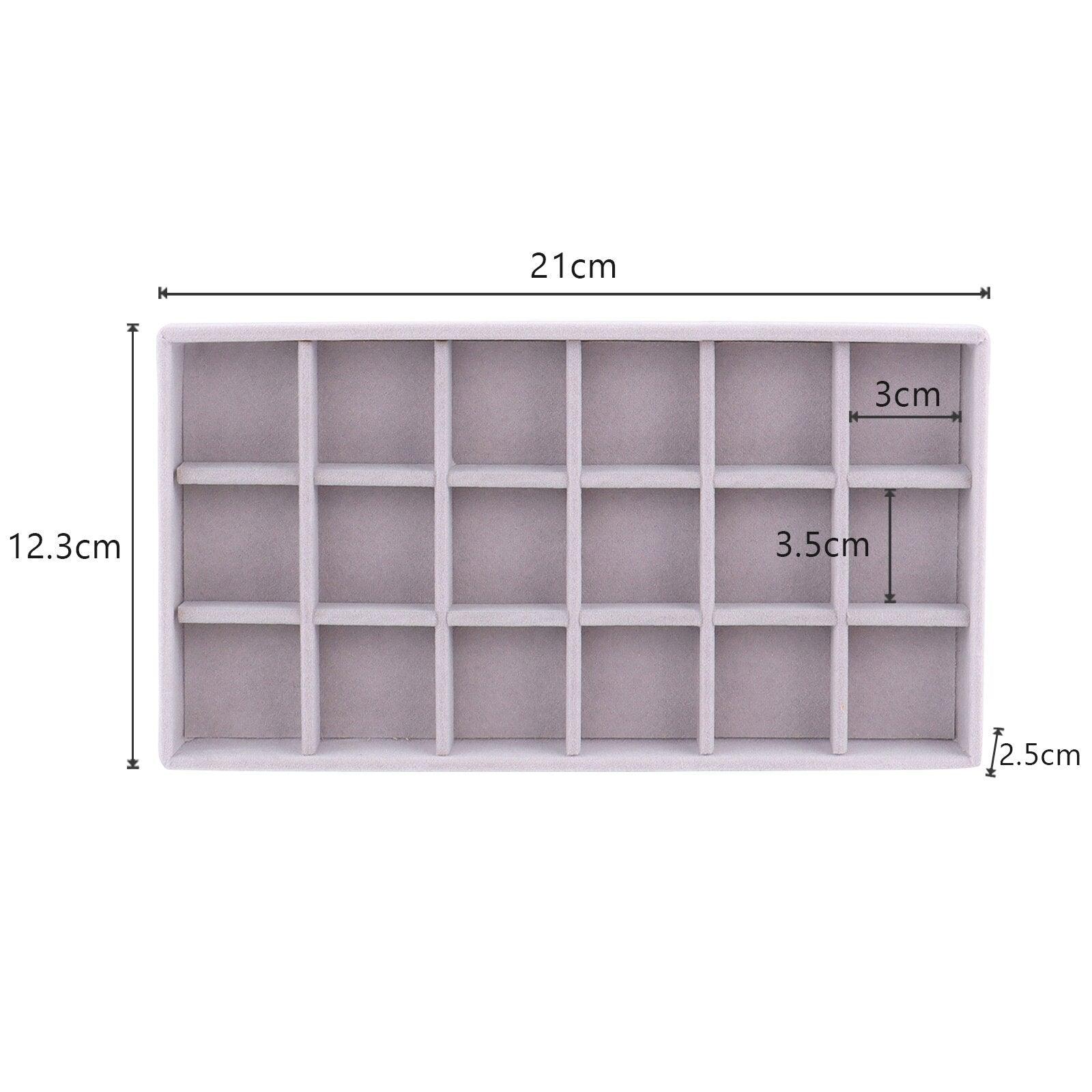 Velvet Jewelry Box Display Tray Drawer Storage Jewelry Holder For Ring Earrings Necklace Bracelet Soft Velvet Organizer Case Velvet Display Holder for Earrings Ring Bracelet Necklace Stevvex
