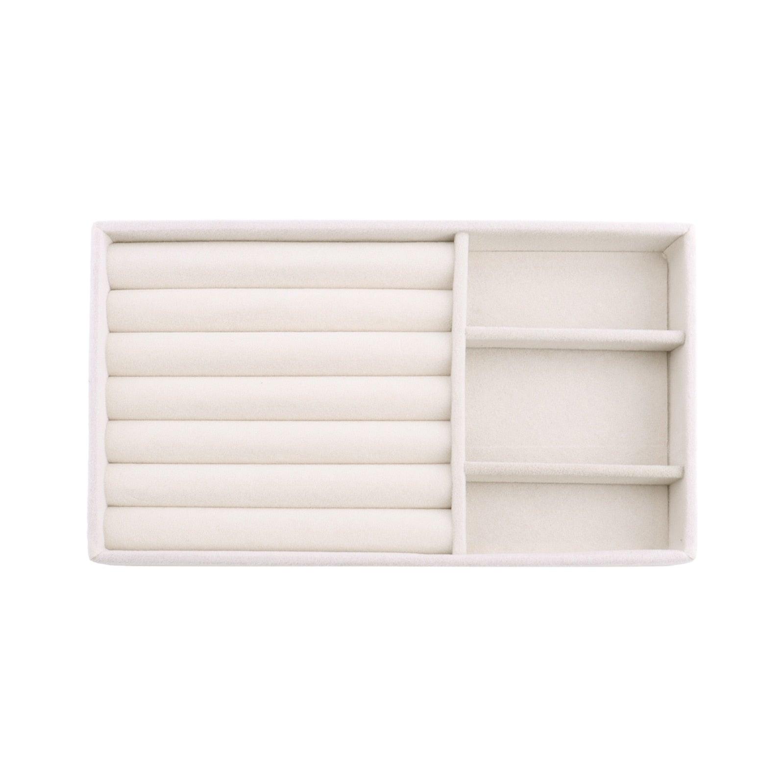 Velvet Jewelry Box Display Tray Drawer Storage Jewelry Holder For Ring Earrings Necklace Bracelet Soft Velvet Organizer Case Velvet Display Holder for Earrings Ring Bracelet Necklace Stevvex