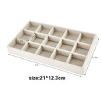 Velvet Jewelry Display Stackable Exquisite Jewelry Holder Portable Ring Earrings Necklace Organizer Box organizer Velvet Drawer Organizer Showcase Jewelry Storage for Bracelet Necklace Earring Ring Stevvex