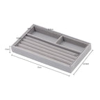 Velvet Jewelry Tray Handicraft Accessories Storage Ring Earring Necklace Finished Product Display Box Grey Beige Organizer Jewelry Storage Organizer Drawer Tray for Necklaces, Rings, Bracelets and Earrings