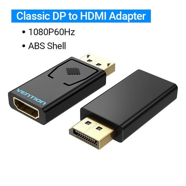 Vention DP To HDMI Adapter And 4K DP To HDMI Video Audio Converter for PC Laptop Projector Monitor Stevvex
