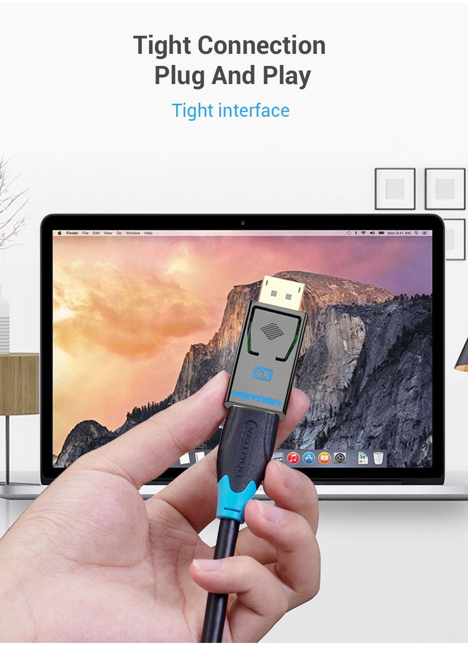 Vention DP To HDMI Adapter And 4K DP To HDMI Video Audio Converter for PC Laptop Projector Monitor Stevvex