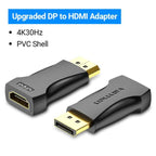 Vention DP To HDMI Adapter And 4K DP To HDMI Video Audio Converter for PC Laptop Projector Monitor Stevvex