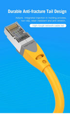 Ethernet Cable CAT6A 10Gbps RJ 45 Network Cable Lan RJ45 Patch Cord Router CAT 6 Cable Professional LAN Shielded Cable Gold Plated RJ45 Connector For Gaming Laptop Stevvex