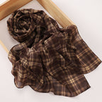 Versatile Chiffon Printed Floral Scarf Hijab (MH183)