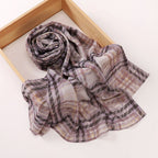 Versatile Chiffon Printed Floral Scarf Hijab (MH183)