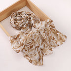 Versatile Chiffon Printed Floral Scarf Hijab (MH183)