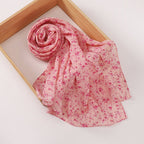 Versatile Chiffon Printed Floral Scarf Hijab (MH183)