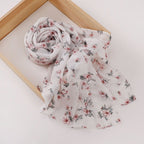 Versatile Chiffon Printed Floral Scarf Hijab (MH183)