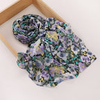 Versatile Chiffon Printed Floral Scarf Hijab (MH183)