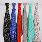 Versatile Chiffon Printed Floral Scarf Hijab (MH183)