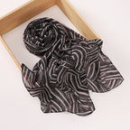 Versatile Chiffon Printed Floral Scarf Hijab (MH183)