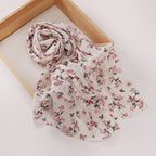 Versatile Chiffon Printed Floral Scarf Hijab (MH183)