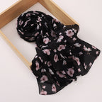 Versatile Chiffon Printed Floral Scarf Hijab (MH183)