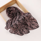 Versatile Chiffon Printed Floral Scarf Hijab (MH183)