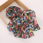 Versatile Chiffon Printed Floral Scarf Hijab (MH183)