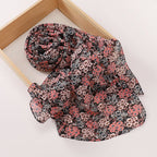 Versatile Chiffon Printed Floral Scarf Hijab (MH183)