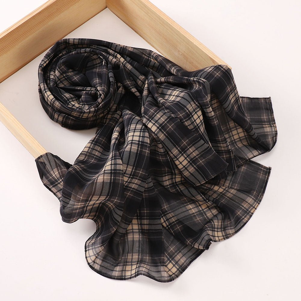 Versatile Chiffon Printed Floral Scarf Hijab (MH183)