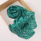 Versatile Chiffon Printed Floral Scarf Hijab (MH183)