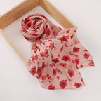 Versatile Chiffon Printed Floral Scarf Hijab (MH183)