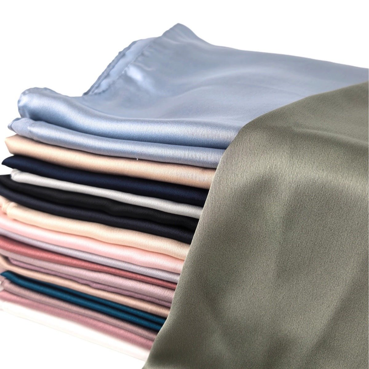 Versatile Headscarf Solid Color Satin Hijab (MH168)