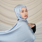 Versatile Headscarf Solid Color Satin Hijab (MH168)