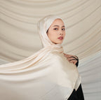Versatile Headscarf Solid Color Satin Hijab (MH168)