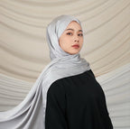 Versatile Headscarf Solid Color Satin Hijab (MH168)