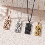 Versatile high-end letter rectangular pendant necklace（MAC228）(WITH GIFT BOX)