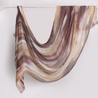 Versatile Printed Striped Pleated Shawl Hijab (MH180)