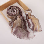 Versatile Printed Striped Pleated Shawl Hijab (MH180)