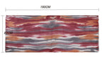 Versatile Printed Striped Pleated Shawl Hijab (MH180)