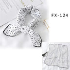 Versatile Square Silk Scarf For Women Fashionable Printed Small Neck Scarfs Office Lady Hair Band Foulard Hand For Female Bandana Shawl Stevvex