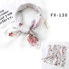 Versatile Square Silk Scarf For Women Fashionable Printed Small Neck Scarfs Office Lady Hair Band Foulard Hand For Female Bandana Shawl Stevvex